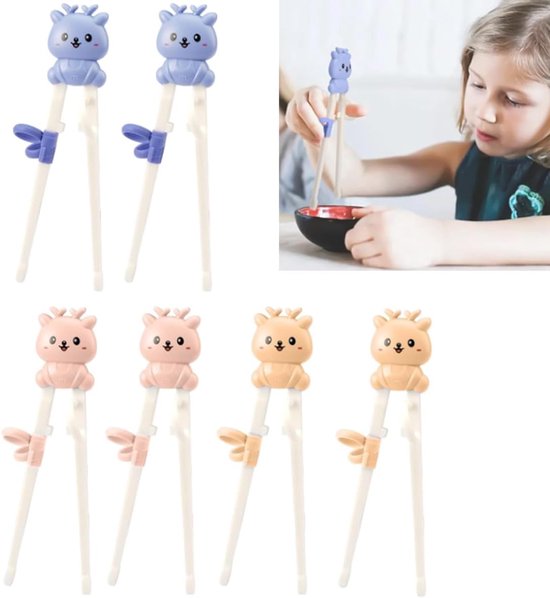 6 Paar Kinder-essstäbchen Zum Üben, 18 X 5,5 Cm, Mit Ergonomischem Design