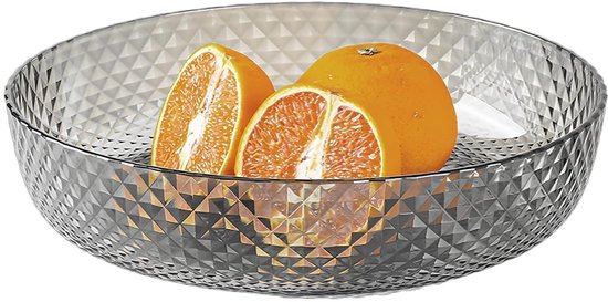 Stilvolle Obstschale – Robustes Plastik – Grau – Für Jeden Anlass Geeignet – Perfekt Für Partys Und Andere Feierlichkeiten