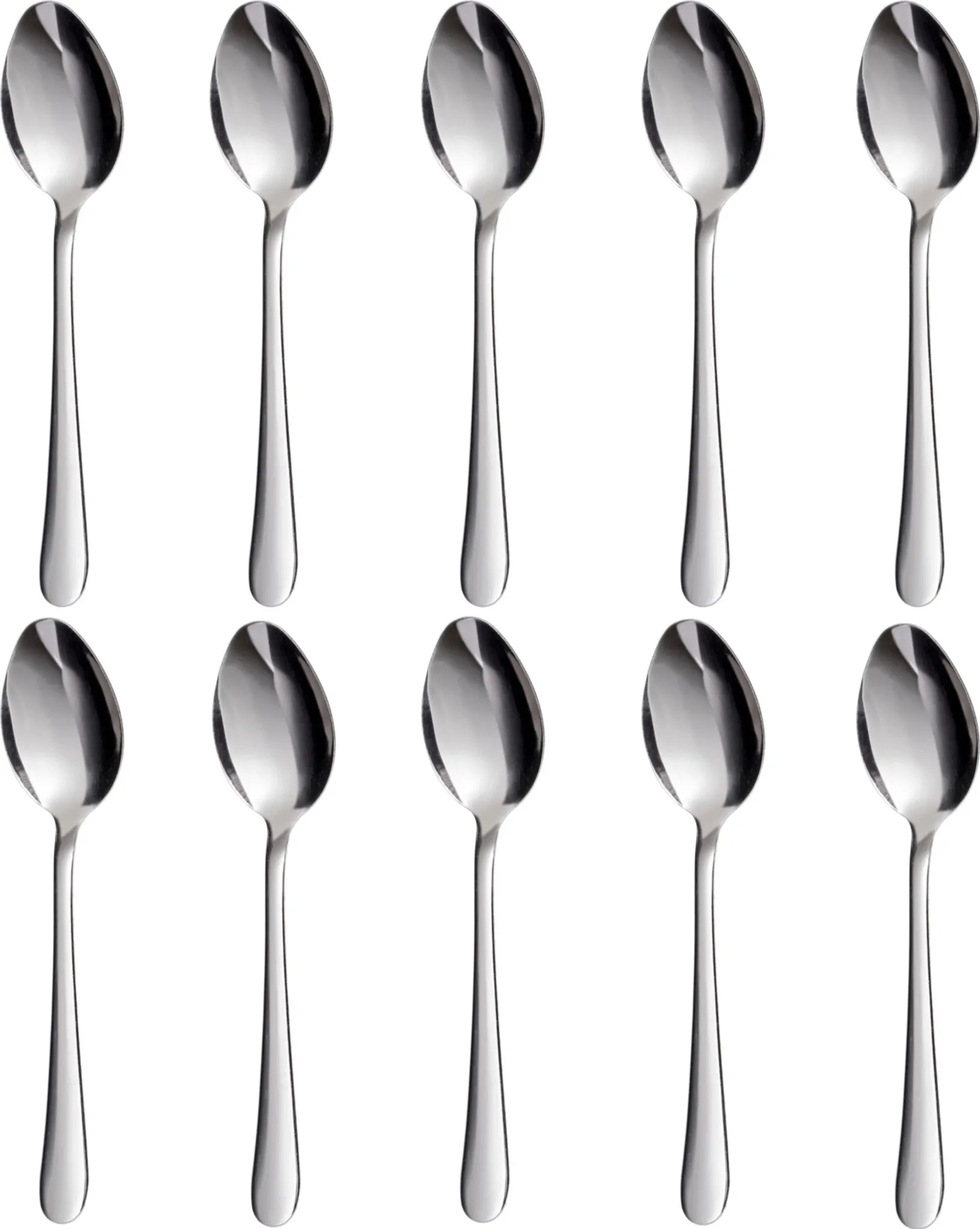 Edelstahl-haushaltslöffel – Dessertlöffel Mit Langem Griff – 10-teiliges Set