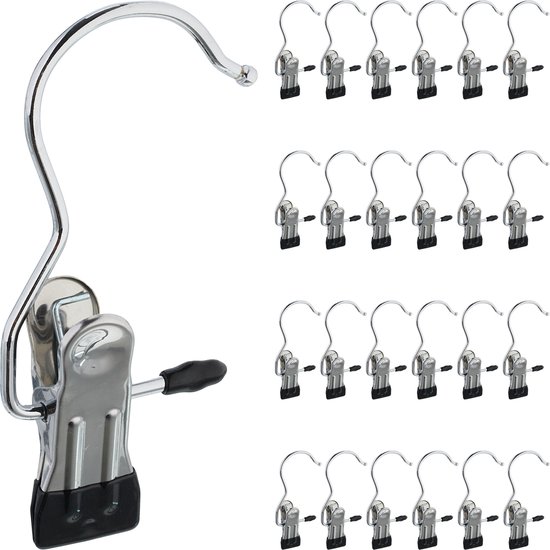 Stiefelbefestigungsstifte – 25er-pack – Rutschfeste Beschichtung – Stiefelclips – Drehhaken – Material: Metall Und Pvc – Silber/schwarz