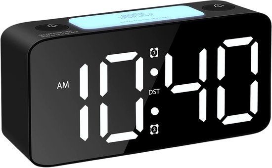 Lauter Digitaler Wecker Für Tiefschläfer Mit Rgb-nachtlicht Und Usb-ladeanschluss (schwarz)