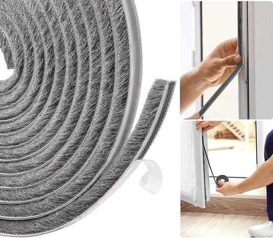 6 M Graues, Selbstklebendes Fenster-/türdichtungsband – 9 X 9 Mm
