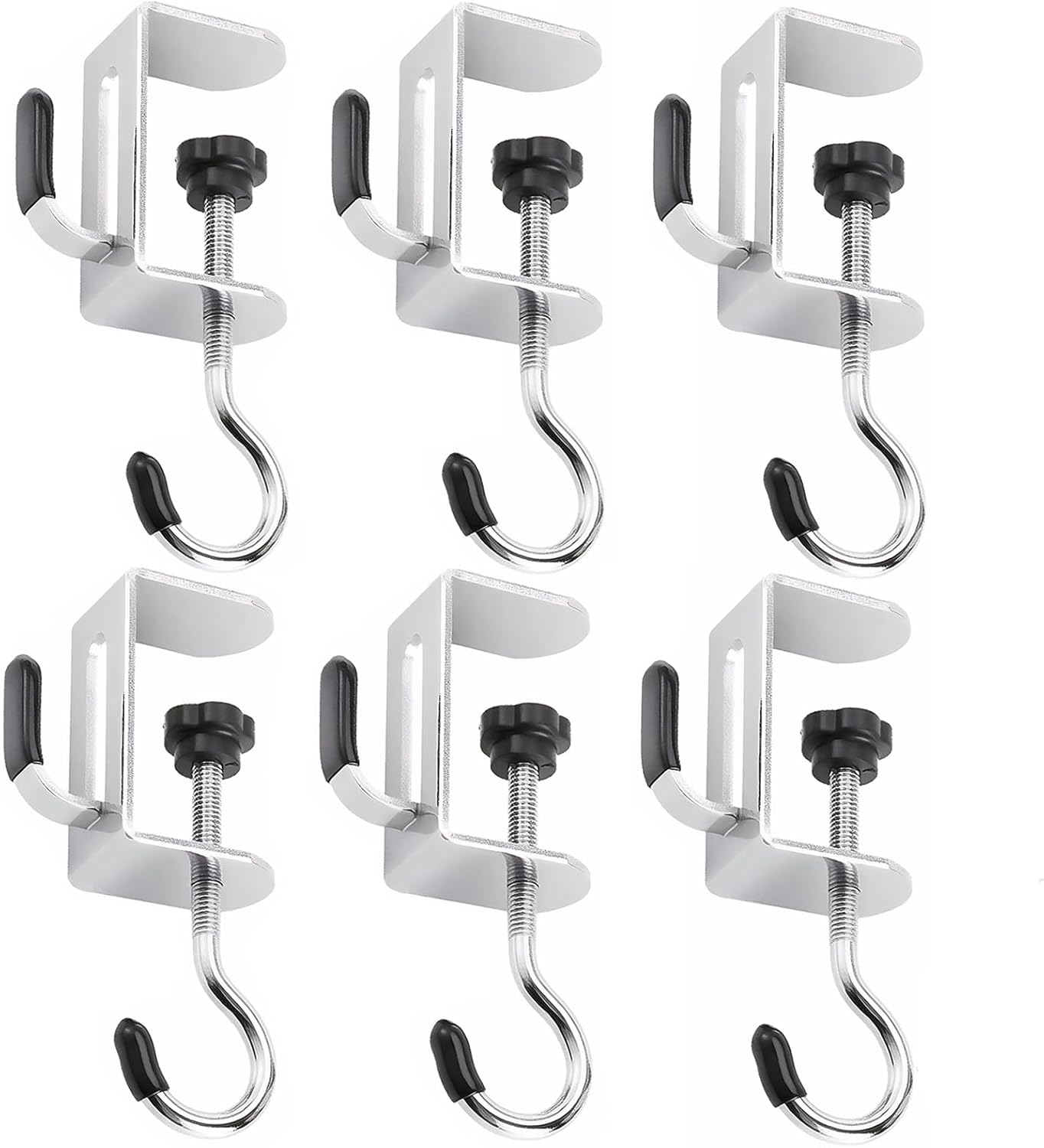 6-teiliges, Verstellbares Edelstahl-clip-set Für Schreibtische, Büros, Wohnungen, Studentenwohnheime, Esstische, Taschen, Rucksäcke Und Kopfhöreraufbewahrung