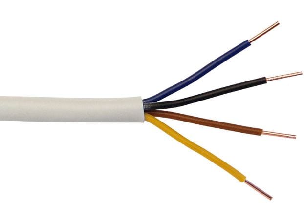 Klingelleitung yr 4 x 0,8 - 10 Meter, weiß Kabel & Leitungen