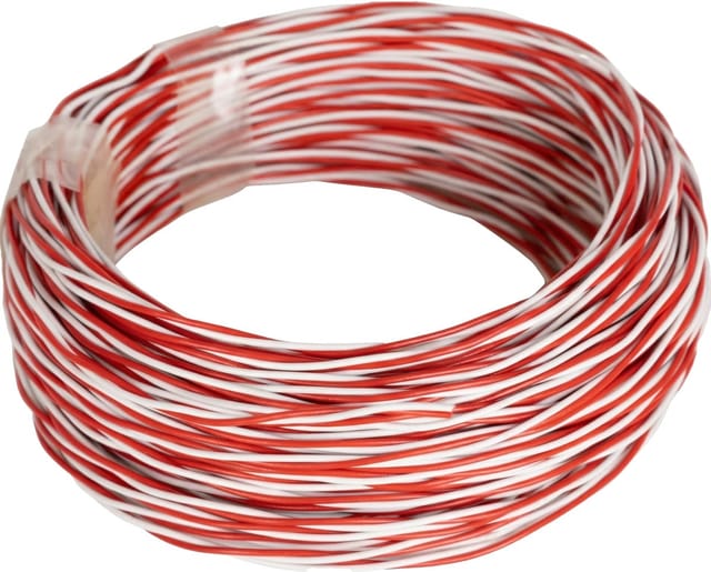 Klingeldraht yk 2 x 0,6 - 25 Meter, rot/weiß Kabel & Leitungen