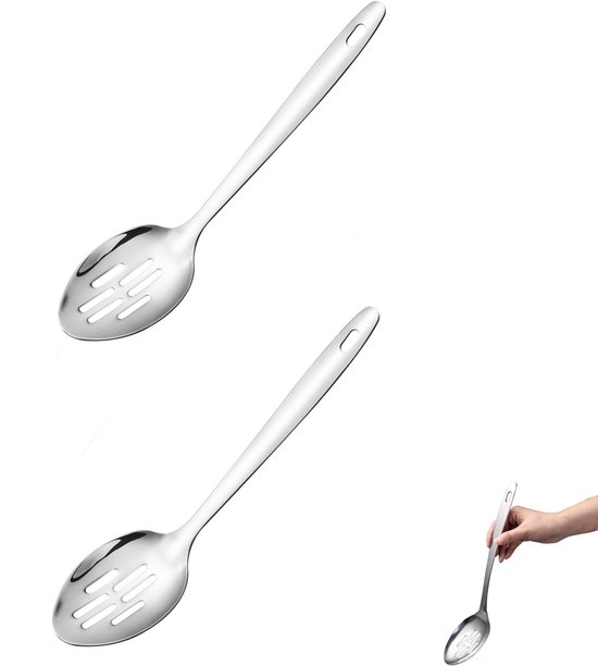 2er-pack Edelstahl-nudelabtropflöffel Für Küche Und Restaurant