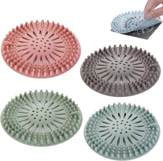 4er-pack Silikon-haarfangfilter Für Duschabflüsse