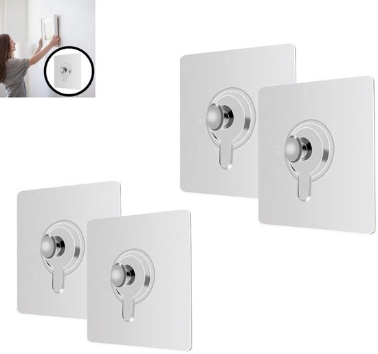 Stück, Klebehaken, Haken, Selbstklebende Fotohaken, Stabile Haken, Klebenagelset, Transparente Haken, Selbstklebende Nägel, Handtuchhaken