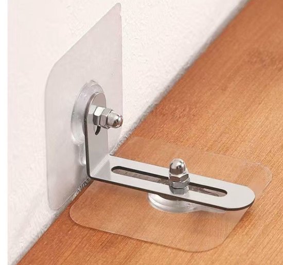 Wandmontierte Möbelanker, Die Ein Kippen Ohne Bohren Verhindern. Selbstklebende Möbelanker Mit Rückseitiger Klebefläche – Zur Sicheren Befestigung Von Schränken.