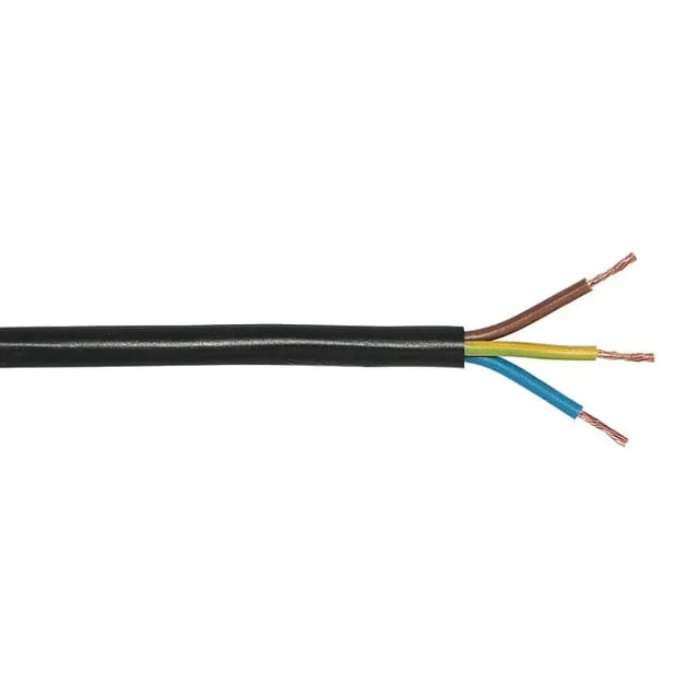 Weitere - Schlauchleitung H03VV-F 3 x 0,75 - 5 Meter schwarz Gummileitung Leitung Kabel