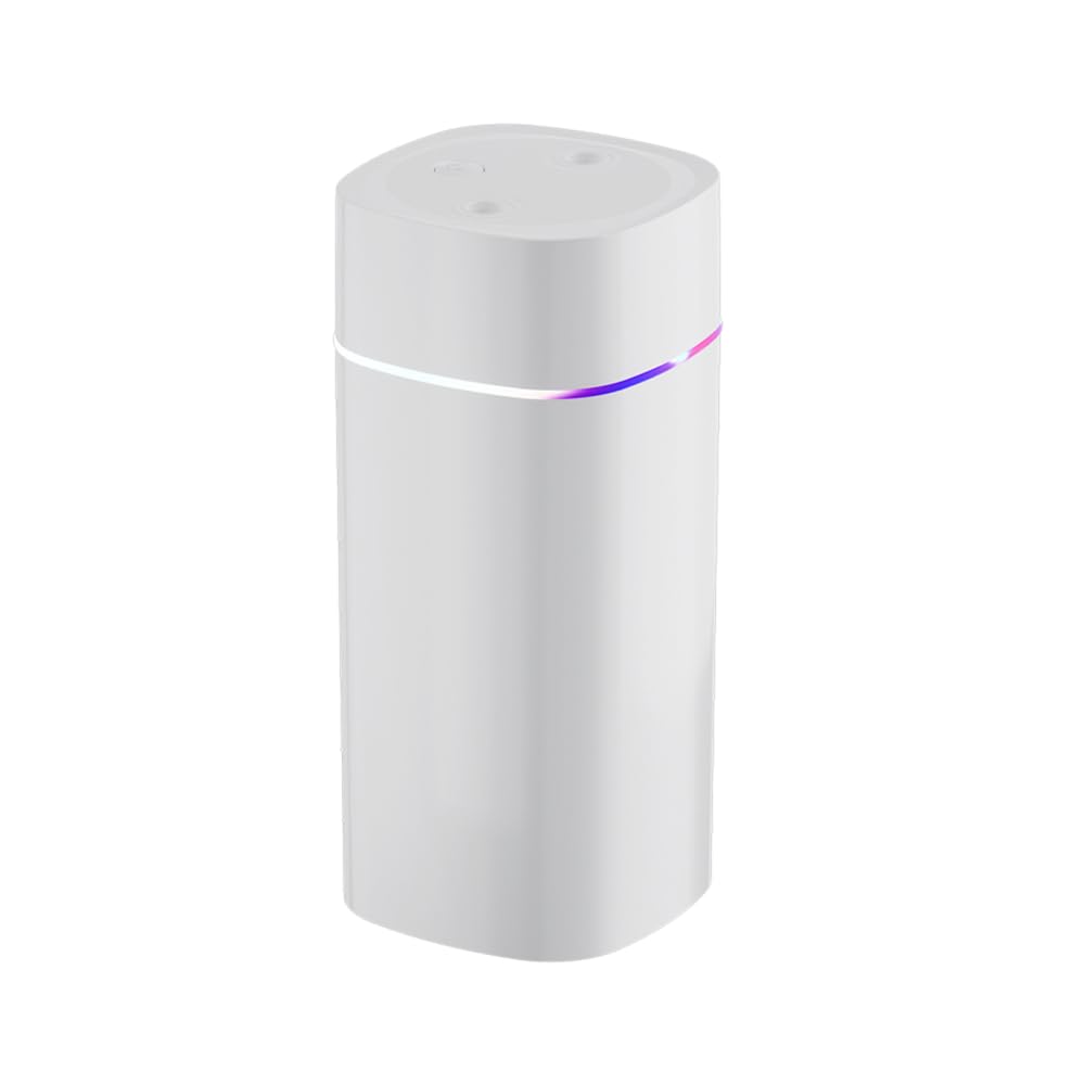 Mini-luftbefeuchter 600 Ml, Zweikanal-usb-anschluss, Leise, Farbige Beleuchtung, Automatische Abschaltung, Geeignet Für Zuhause, Schlafzimmer, Büro, Reisen