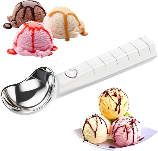 Wiederaufladbarer, Beheizbarer Eisportionierer, Elektrischer Eislöffel Mit 2 Temperaturstufen, Wasserdicht (ipx7) Und Rutschfester Griff, Geeignet Für Eiscreme