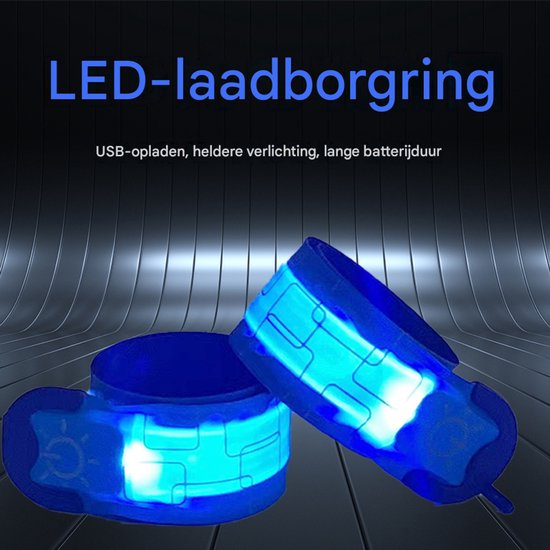Blaues Led-ringlicht Mit Usb-ladeanschluss, Verfolgerlicht, Bühnenhalterung Mit Blitzarmband, Led-licht (2 Ringe).