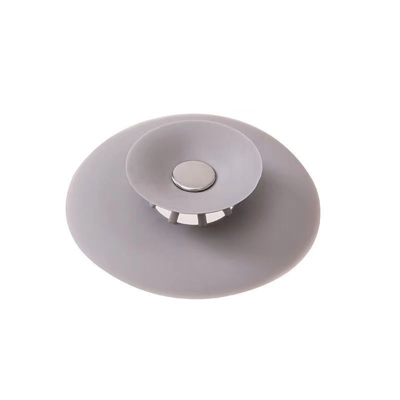 Abflussstopfen – Haarfänger – Silikon – Grau – 10 Cm – Verstopfungsfrei – Haarfänger – 10 Cm
