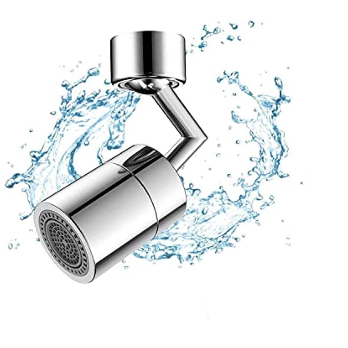 Wasserhahn-luftsprudleradapter Mit 720°-drehgelenk, Wassersparend, Für Küchenspülen, Verchromt