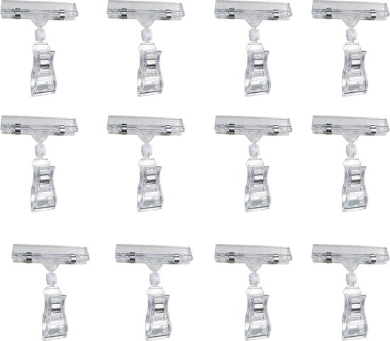 12 Stück – Etikettenhalter – Supermarkt-preisschilder – Transparent – Kunststoff – Geeignet Für Ladenregale Und Lager – Werbemappe – 10,5 X 8 Cm