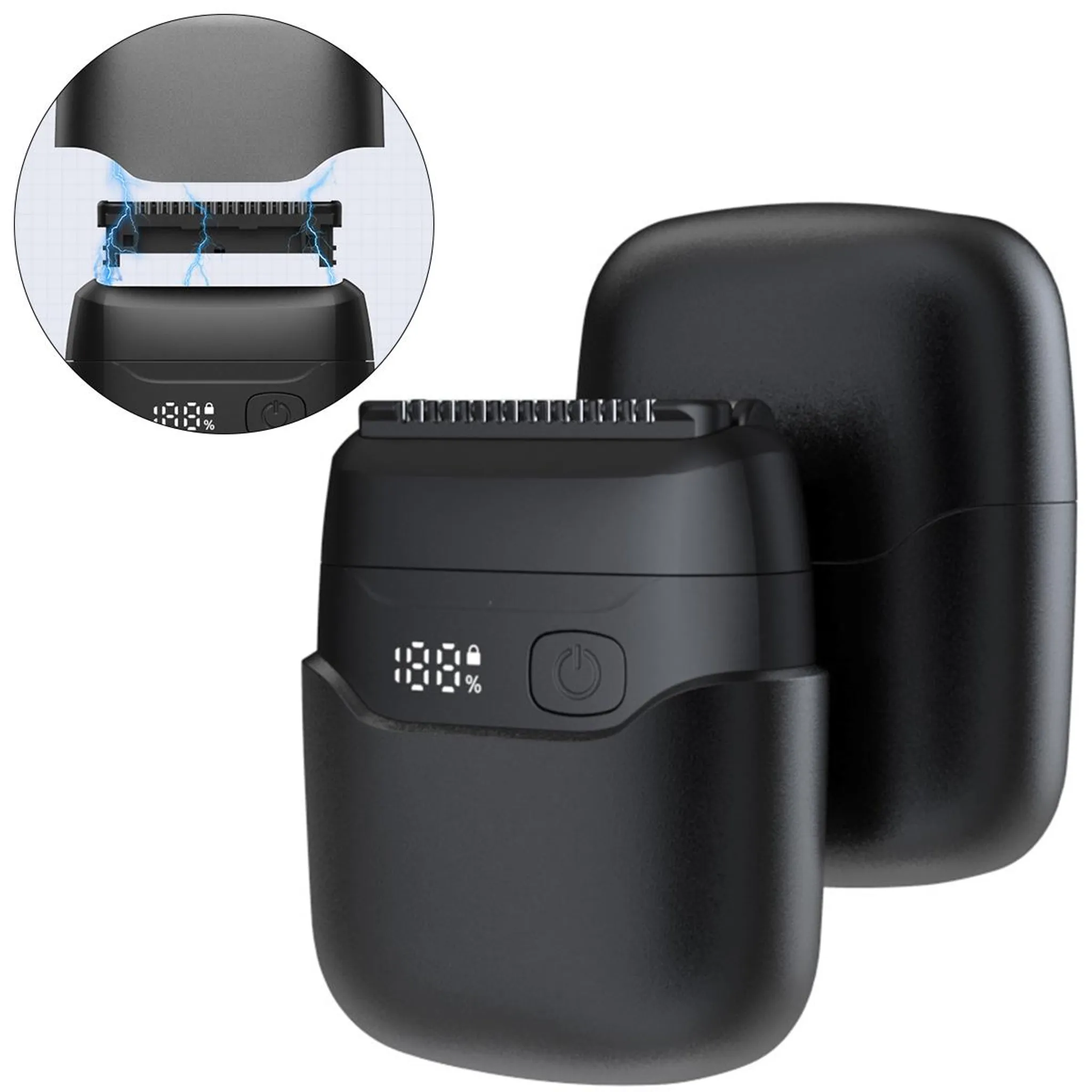 Elektrischer Herrenrasierer Mit Led-anzeige, Hubmechanismus, Wasserdicht, Für Nass- Und Trockenrasur Geeignet, Usb-c-ladefunktion, Geeignet Für Gesicht Und Bart.