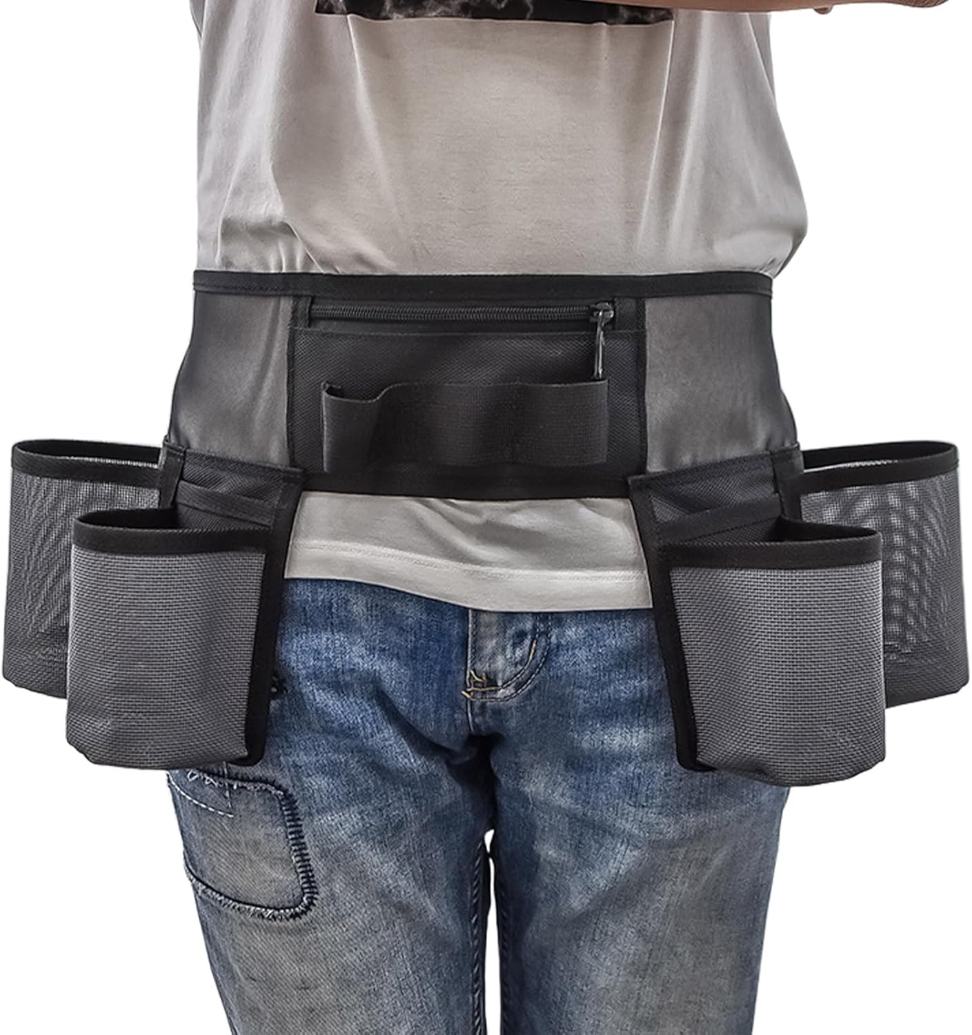 Robuster Multifunktionswerkzeuggürtel – Werkzeugtaschen-schürzengürtel Für Die Arbeit – Geeignet Für Arbeit, Bauwesen, Gartenarbeit, Haus, Garten Und Hotel.