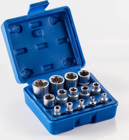 14-teiliger Profi-steckschlüsselsatz (1/4", 1/2" Und 3/8") – Hochwertiger Werkzeugsatz Aus Chrom-vanadium-stahl Mit Robustem Koffer