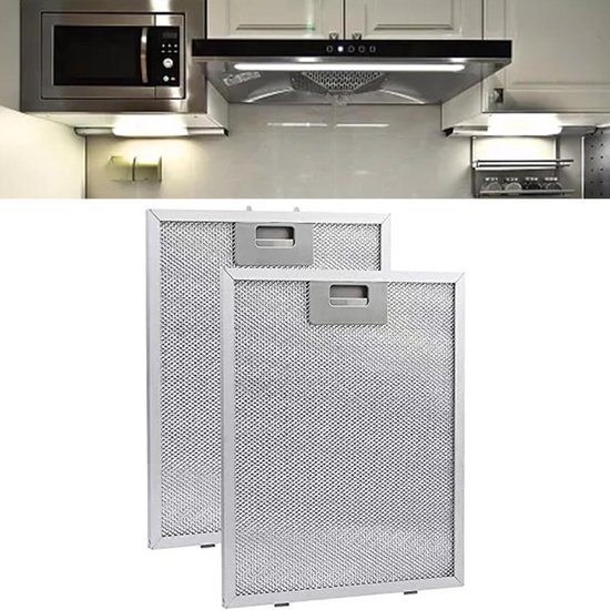 2er-pack Fettfilter - 267x305x9mm - 5-lagiges Metallgewebe - Für Dunstabzugshauben