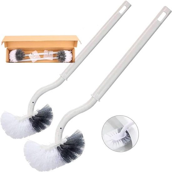 Wc-bürste – 2er-pack – Einzelkopf-wc-bürste – Universal – Gründliche Reinigung – Wandmontage – Schnelltrocknend, Langlebig, Hygienisch – Grau