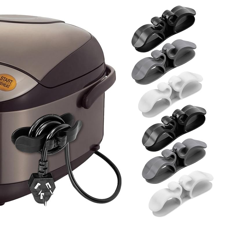 Kabelorganisator, 6 Selbstklebende Kabelclips Für Küchengeräte, Reiskocher, Mixer Und Andere Küchengeräte.