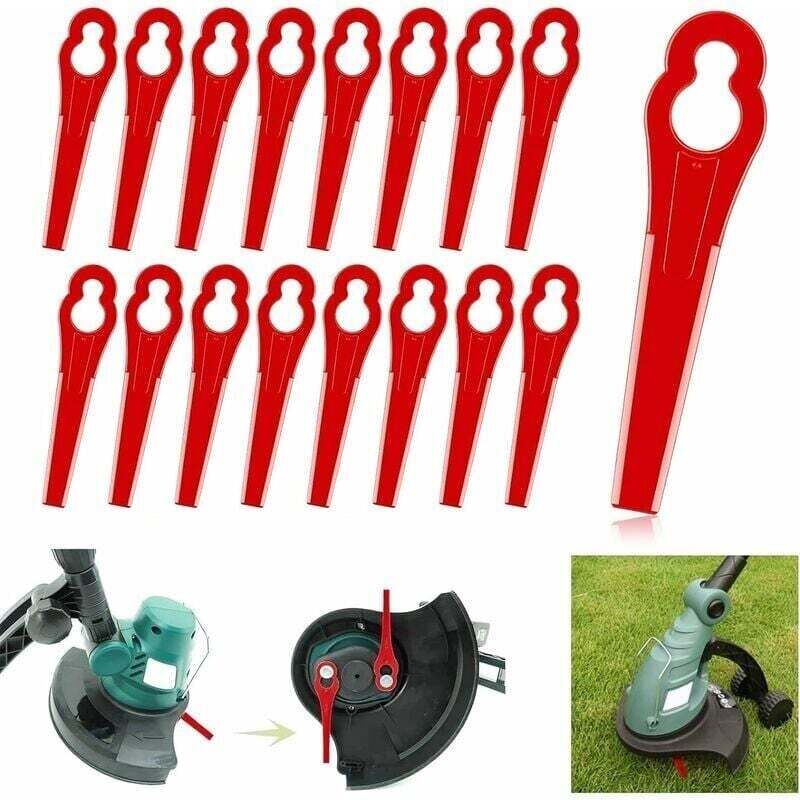100er-packung Ersatzklingen Aus Kunststoff, Rasenmäherklingen, Garten- Und Rasenkantenschneiderklingen Aus Kunststoff (rot)