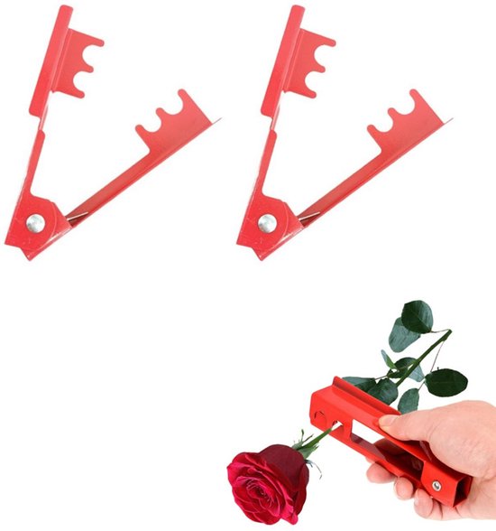 2er-pack Rosendornen- Und Blattentferner (rot, 14 Cm), Gartenschere Für Floristen Und Heimwerker.