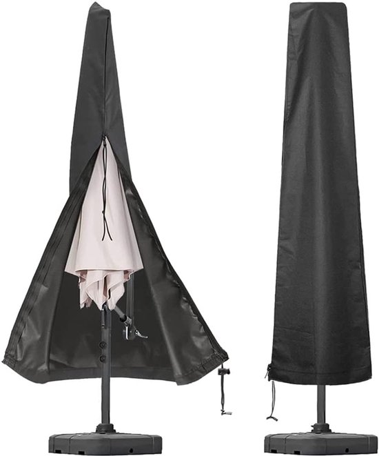 200 X 55 X 35 Cm Wasserdichte, Freitragende Terrassen-sonnenschutzabdeckung, Schwarz
