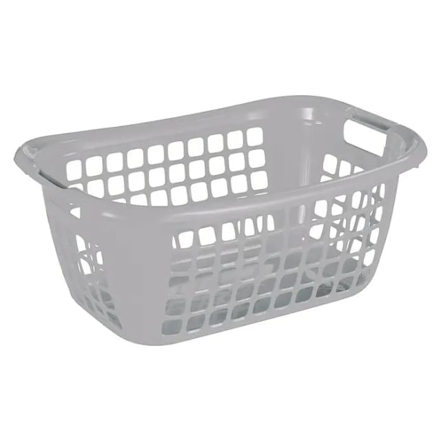 Sunware Wäschekorb Basic 48L silber 55 x 38 x 23 cm Boxen, Körbchen & Kisten