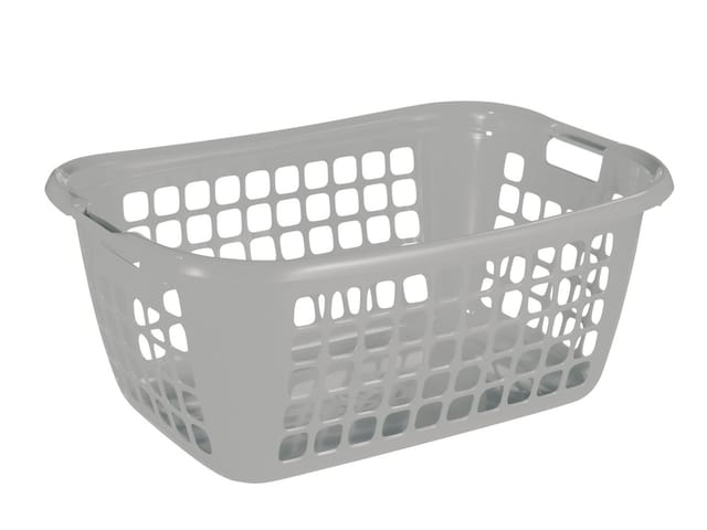 Wäschekorb Basic 79L silber Wäschebox Wäschesammler - Sunware