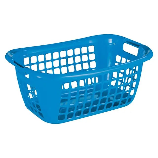 Wäschekorb Basic 48L blau 55 x 38 x 23 cm Boxen, Körbchen & Kisten - Sunware