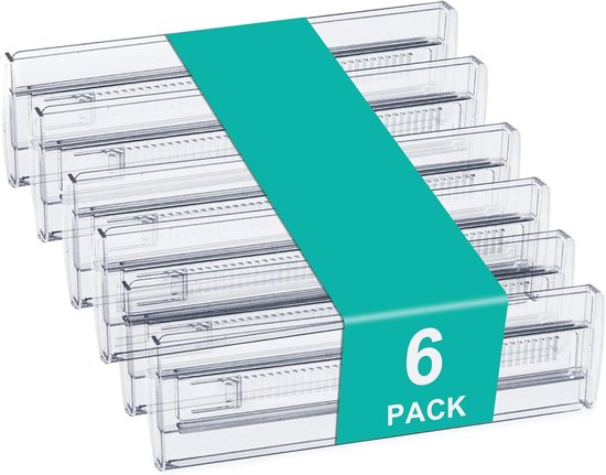6-teiliges Set Transparenter, Verstellbarer Schubladeneinteiler, 28,7–50,5 Cm