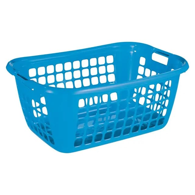 Wäschekorb Basic 79L blau Wäschebox Wäschesammler - Sunware