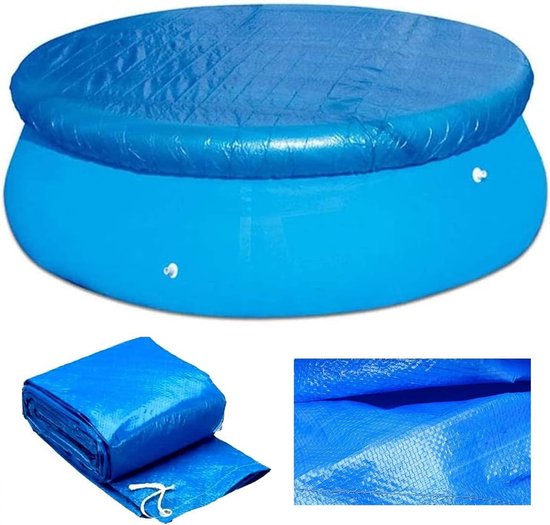 Runde Poolabdeckung, Geeignet Für Runde Aufblasbare Pools Mit 183 Cm (6 Fuß) Durchmesser, Strapazierfähige Pe-plane, Staub- Und Regendicht, Geeignet Für Gärten