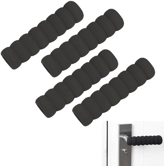 4er-pack Türgriffschutzpuffer Aus Weichem Gummi, Wandschutz Gegen Kollisionen (schwarz)