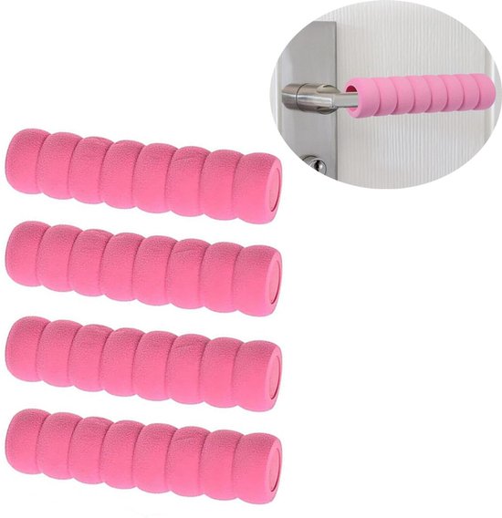 4er-pack Türgriffschutzpuffer Aus Weichem Gummi, Wandschutz Gegen Kollisionen (pink)