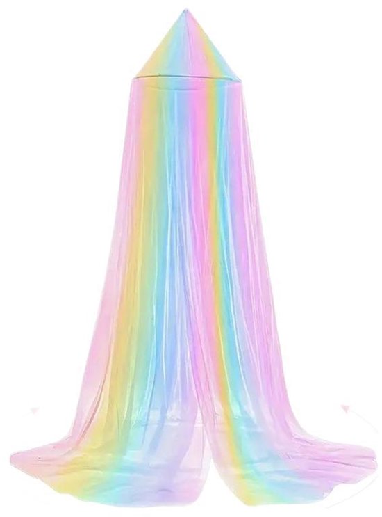 Buntes, Transparentes Moskitonetz In Regenbogenfarben Für Kinderzimmer Und Partydekoration (60x250x1200 Cm)