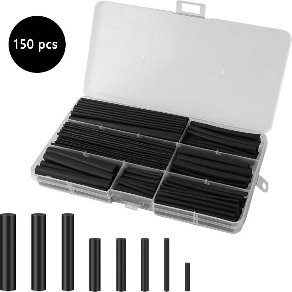 Wasserdichtes Schrumpfschlauch-set, 150 Stück Pro Packung. Universeller Schutzschlauch, Geeignet Für Kabel- Und Drahtverbindungen Sowie Für Autoreparaturen.