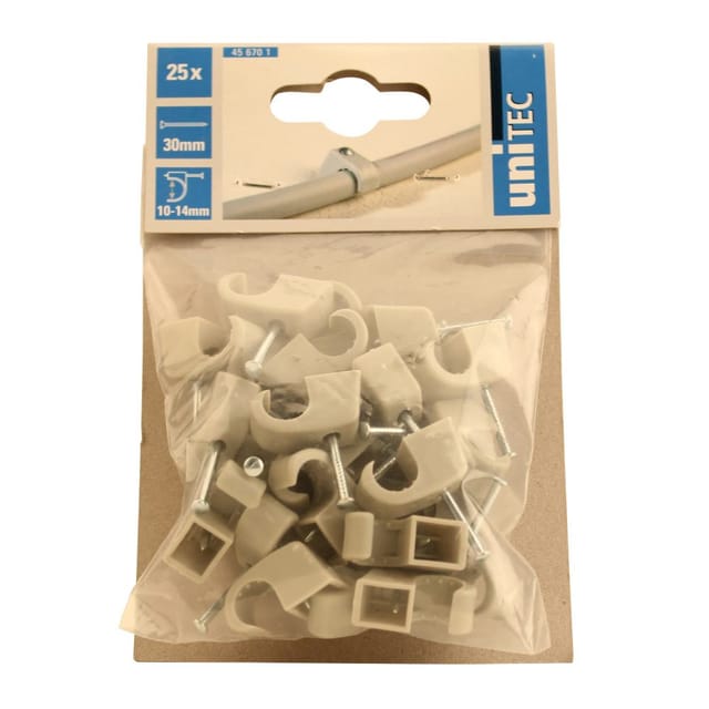 Expressschelle 10-14mm grau 25x Nagelschellen