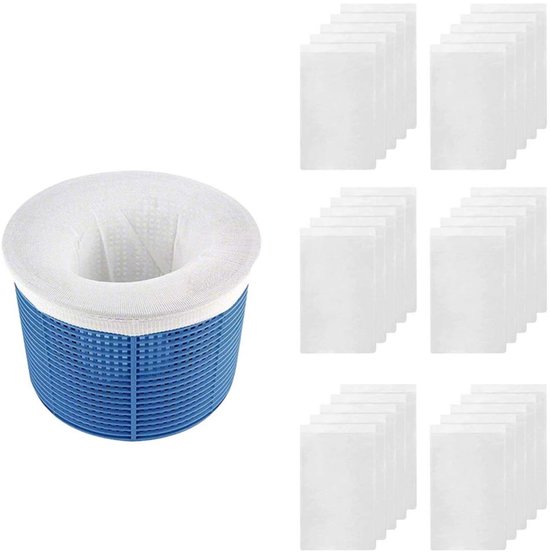 30er-packung 13x22cm Pool-skimmer-netzfilterbeutel