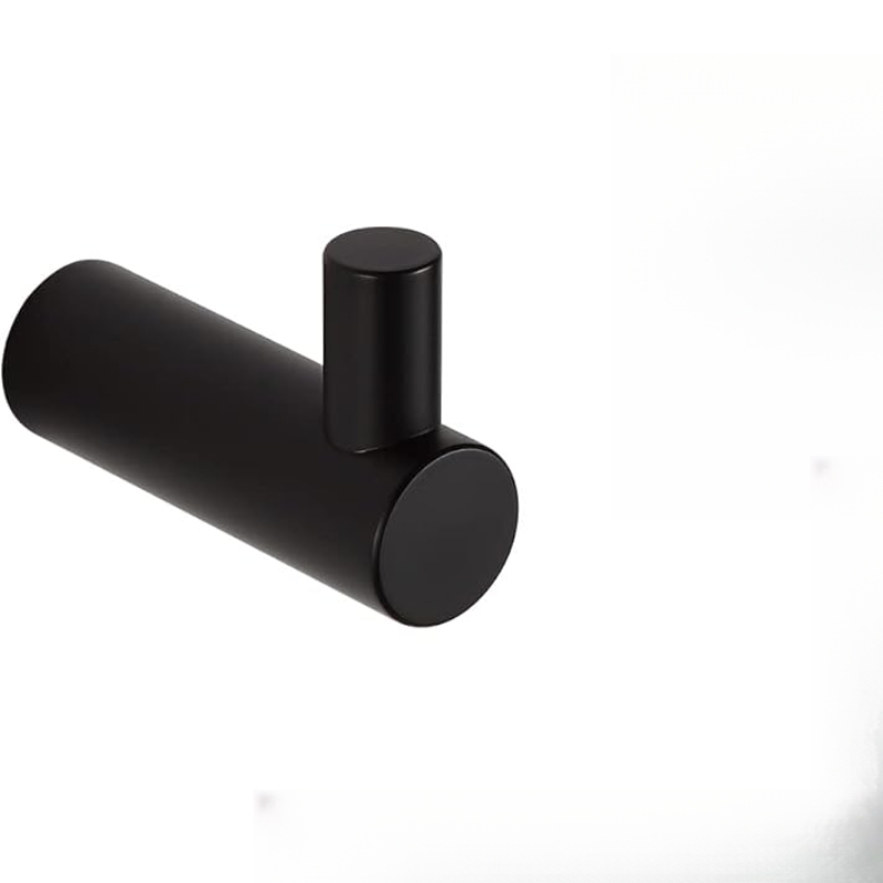 6-teiliges Set Wandhaken Aus Edelstahl 304 Für Bad Und Küche, Schwarz