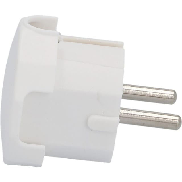 Weitere - Schutzkontakt-Stecker weiß, seitliche Kabeleinführung Stecker & Kupplungen