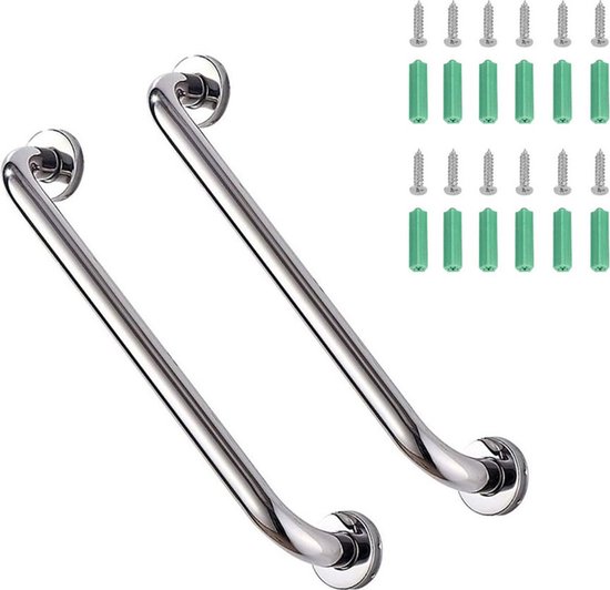 2 Stück – 30 Cm – Edelstahl – Hohe Belastbarkeit – Inkl. Schrauben – Griff/haltegriff Für Bad/dusche/wc