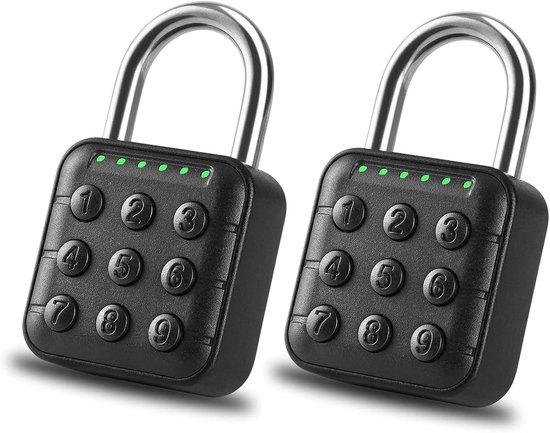 Zahlenschloss Für Spinde, 6-stelliges Wasserdichtes Smart-vorhängeschloss, 2er-pack