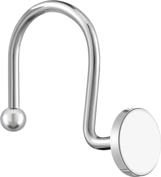 12er-pack Duschvorhanghaken – Silber – Metall – Edelstahl – S-förmig – Leichtgängig