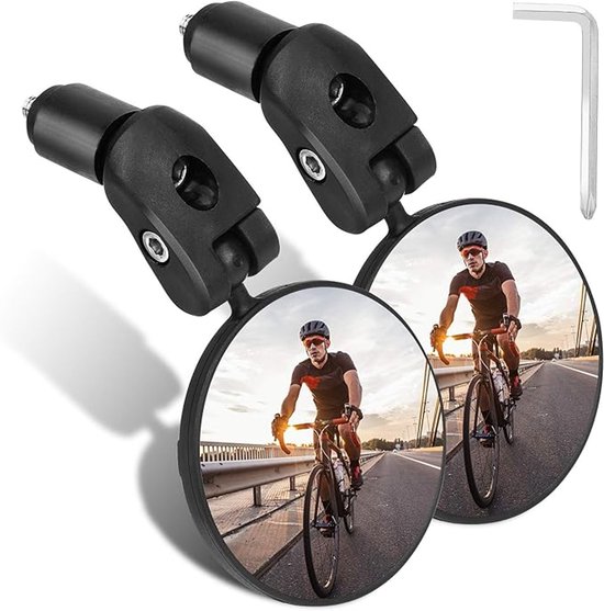 2er-pack 360° Verstellbarer Konvexer Fahrradlenker-rückspiegel