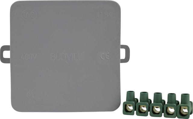 Weitere - Abzweigkasten Aufputz, ip 54, mit Dosenklemme, 85 x 85 x 40 mm, grau Schalterdosen & Abzweigdosen