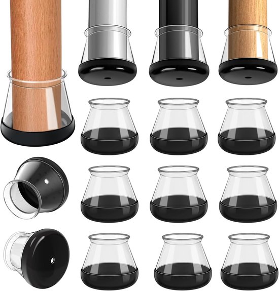 16er-packung Flexible, Transparente Silikon-bodenschoner Für Stuhlbeine