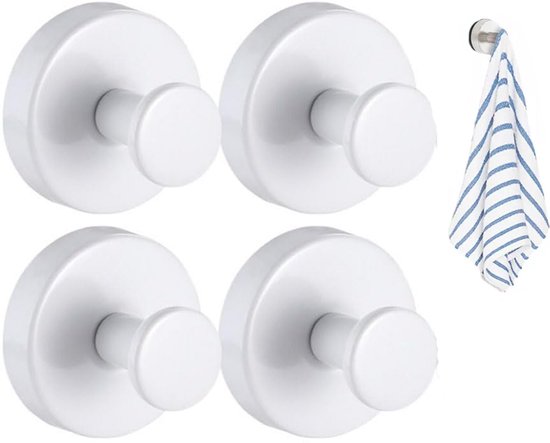 4er-packung Weiße, Wasserdichte Vakuum-saugnapfhaken